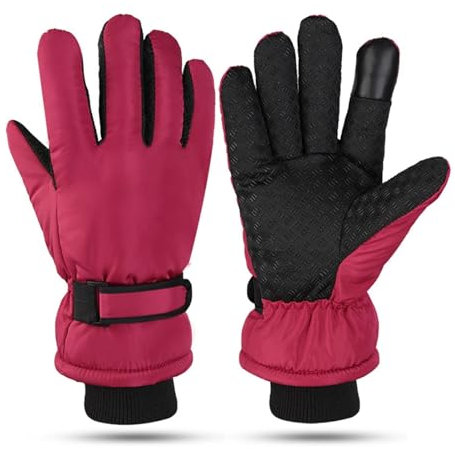 Winterhandschuhe für Erwachsene, wasserdicht, winddicht, berührbar, für Schnee, Sport, Skifahren, Snowboarden, kaltes Wetter, Rennrad, Radfahren erforderlich (B)