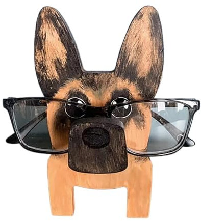 XUCZHAI BrillenstäNder In Tierform Haustier-Brillenständer, Corgi-Hund, Brillengestell, niedliches Haustier, Holzornamente for Desktop-Dekoration, Brillen-Zubehör FüR HeimbüRo Deko(F)