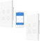 UseeLink Interruptor de luz inteligente, interruptor de luz WiFi, interruptor de pared inteligente táctil, interruptor de luz panel táctil, compatible con Alexa/Google(4 Gang 2 piezas)