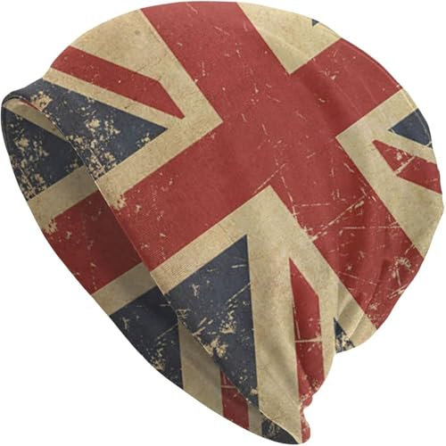 Beanie Mütze Gealterte Flache Flagge Long Beanie Für Damen Und Herren Komfortabel Sportmütze Warm Nachtmütze Laufmütze, Für Herren, Laufen, Damen