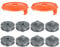 Landrain 8 Stück Fadenspule für Gardena 5307-20 Rasentrimmerfaden, Trimmer Ersatzfadenspule mit 2*spulendeckel 5344-20,ø 1,6 Mm