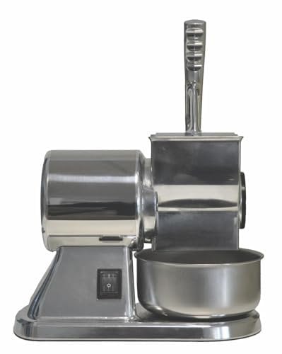 Montini Grattugia Elettrica professionale serie 3000 con rullo in acciaio professionale estraibile - Potenza effettiva 450 W- Lubrificata a secco -formaggio, pane, cioccolato, frutta secca (ACCIAIO)