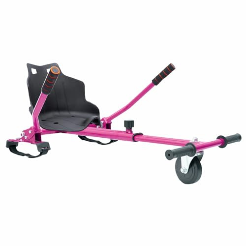 Hover-Pro HOVERKART - Go Kart Adjustable Hoverkart Seat For Self Balancing Scooters - Fits All Hover Board Sizes - 6.5, 8 and 10 (Pink)