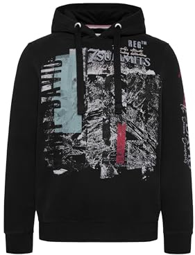 Camp David Herren Hoodie mit Photoprint Black