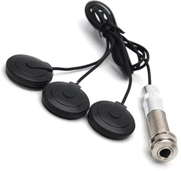 Micro professionnel pour guitare acoustique 3 têtes pour guitares acoustiques, ukulélés et mandolines Noir (avec housse)