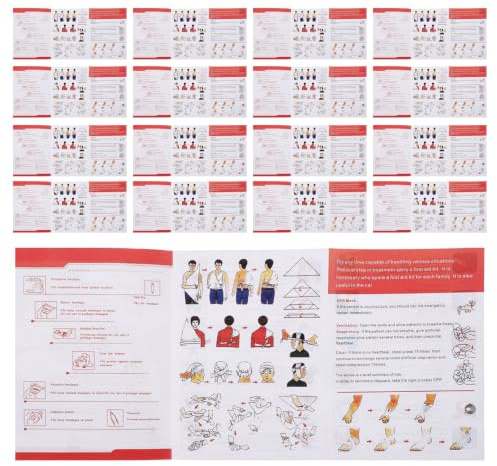 NESTINGHO 40 Stück Erste Hilfe Handbuch für Outdoor und Backpacking mit Wichtigen Überlebenstipps aus Papier Leicht und Kompakt für Anfänger und Erfahrene Abenteurer