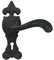 Black Antique Lever Lock on Backplate Door Handle from EUROART
