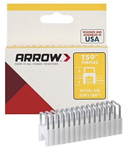 ARROW Insulated Staples (300) 6x8mm - Clear