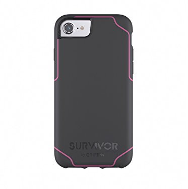 Griffin Survivor Journey Coque pour iPhone 7+/7+ Dual/6s+/6+ - Anthracite/Rose Fluo