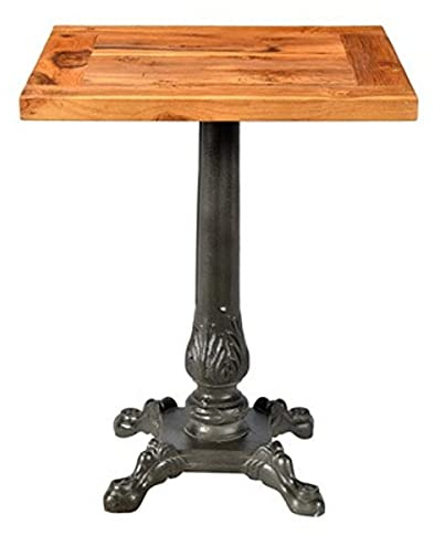 Casa Padrino Barock Beistelltisch Eisen mit Massivholz Platte 60 x 60 x H74 cm - Jugendstil Tisch