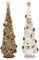 matrasa Dekobaum gewebt - Tannenbaum aus Holz mit Holzsternen - Weihnachtsdeko 46 cm Weiß