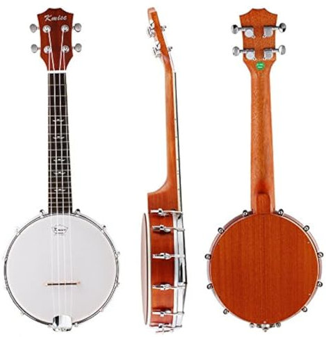 Kmise Banjo-Ukulele mit 4 Saiten für Konzerte (MI1662)