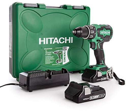 HiKOKI dv18dbfl2 / JM Drill impact wrench + 2 batteries 18 V 3 Ah Li-Ion + craftsman suitcase 70 Nm