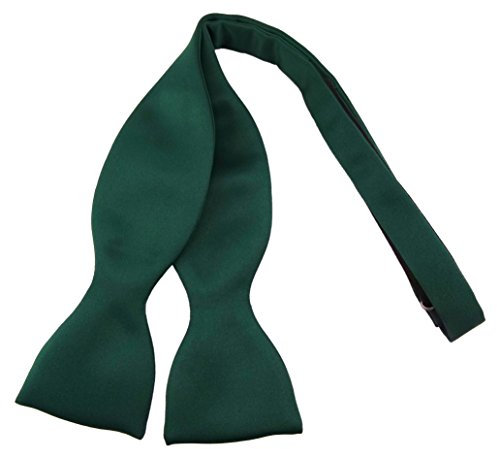 TigerTie Selbstbinder - Querbinder Fliege in grün dunkelgrün moosgrün Uni + Geschenkbox