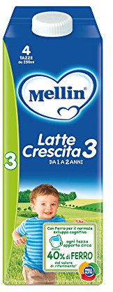 Mellin 3 Latte di Crescita Liquido - 6 Bottiglie da 1000 ml