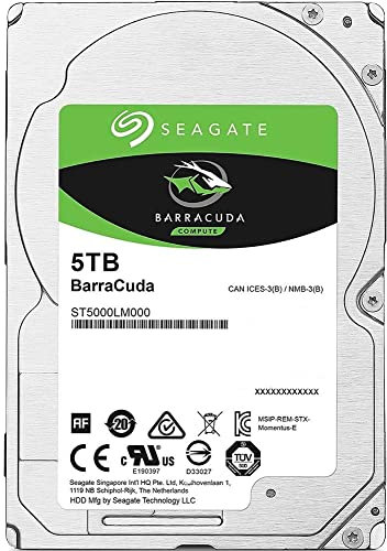 Seagate Guardian BarraCuda ST5000LM000 - Hard drive - 5 TB - internal - 2.5 - SATA 6Gb/s - 5400 rpm - buffer: 128 MB