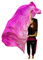 Winged Sirenny 270cm Bauchtanz Seidenschleier Farbverlauf, Echte Seide Luxus Bauchtanz Schal mit Hand Gerollt Kanten,rosa farbverlauf