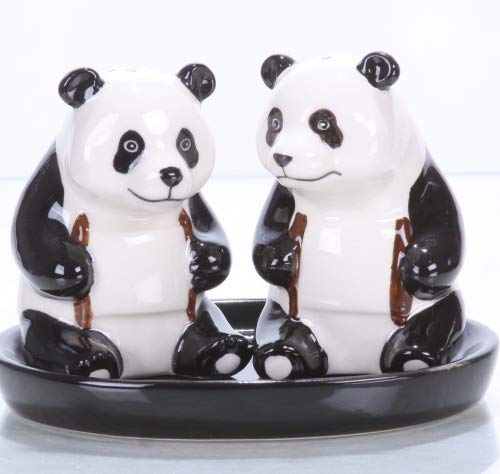 Sel Poivre Vaisselle Motif Animaux ceramique (Ours panda)