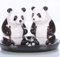 Sale e Pepe Piatto in Ceramica con Motivo Animali, 13 x 9 cm (Orsi Panda)
