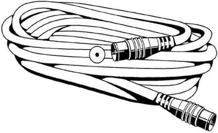 Kathrein ETG 15 Antennen-Anschlußkabel 1,5 m, F-Stecker, weiß