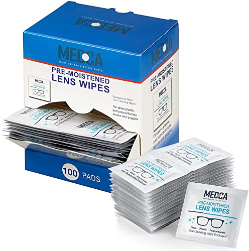 Lingettes de nettoyage de verre humide - Kit de nettoyage de voyage pour verres, appareil photo, téléphone et tablette - jetables, à séchage rapide, en acier inoxydable - emballées individuellement,