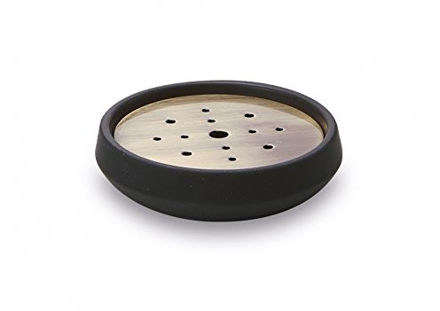 Aquanova Seifenschale mit Metalleinsatz Opaco Farbe Schwarz Messing