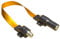 Good Connections® SAT Tür-/Fensterdurchführung mit Wetterschutz - High-Quality, extrem flach - F-Kupplung an F-Kupplung - Gesamtlänge inkl. Stecker 54 cm, flexible Länge 44 cm