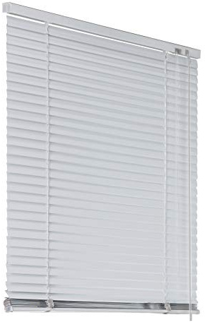 Deco4Me Alu Jalousie mit Bohren für Wand- & Deckenmontage (Weiß, 60 x 220 cm) - Fenster Rollo mit Aluminium-Lamellen 25 mm breit - Venetian Blinds, Jalousetten, Lamellenjalousie, Lamellenrollo