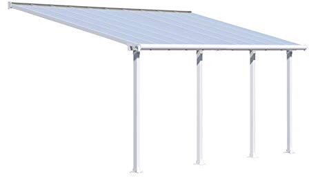 Canopia by Palram Pergola Olympia 3X6 in Alluminio e Policarbonato, Moderna ed Elegante, per Coprire una Terrazza Tutto L'anno (Bianco)