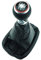 Pomo para palanca de cambio de 12-13 mm de diámetro de 5 velocidades – Anillo rojo/anillo plateado
