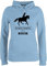 Pullover Damen Hoodie Frauen - Pferde - Das Härteste am Reiten ist der Boden - XS - Hellblau - pferdemotiven Pollover Pulli sprüche Reiter mädchen Geschenk pferdezubehör Oberteil reiterhoodies