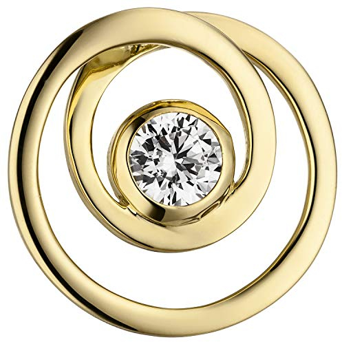 Jobo Damen-Anhänger aus 925 Sterling Silber vergoldet mit Zirkonia
