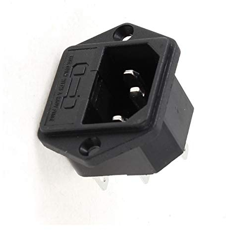 Aexit IEC320 C14 3 pin Stecker Rückstaukl Kabelschuhe 250 V 10 A Steckdose AC Netzteil