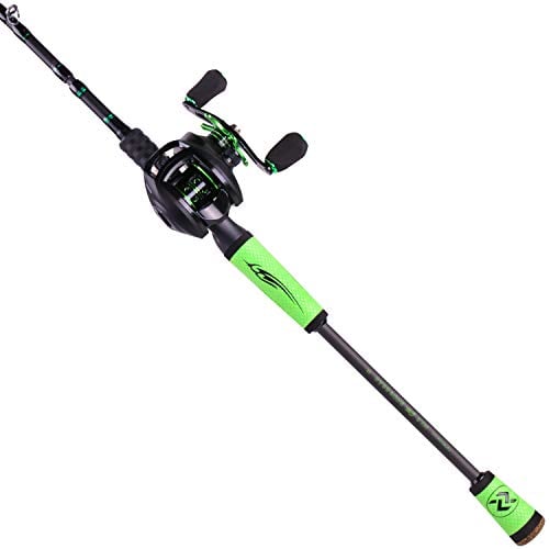 Sougayilang Fishing Rod Reel Combos Portable 4 Pc Baitcaster Fishing Pole Baitcasting Reel for Travel Freshwater Fishing-2.4M-Right Handed
