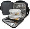 Nerthus FIH 465 Lunch Bag Gris FIAmbrera bolsa termica porta alimentos 2 recipiente Herméticos, Tela Resistente, 2 recipientes Cristal, Con 2 Tuppers Cristal