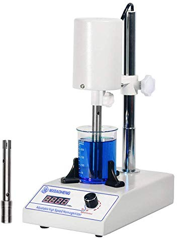 MXBAOHENG Homogeneizador de Laboratorio Dispersor de Alta Velocidad Ajustable FSH-2A 220V 5-1000ML Mezclador de Laboratorio Emulsionador Eléctrico