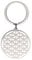 LIKGREAT - Porte-clés rond en acier inoxydable à motif fleur de vie, pour homme et femme, Métal, Style 2