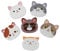 Lezed Silikon Katze Untersetzer Katzen Schalen Silikon Matten süßen Cartoon-Katzen Cup Becher Gummimatte für Wein, Glas, Tee, Getränke, Bier, Haus, Küche Dekor 6 Stück