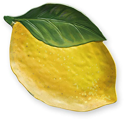 Lemon Fresh Figural Serving Platter Melamine/Plastic for Outdoor Dining