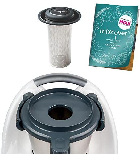 mixcover Edelstahl Teesieb Teefilter mit Ebook Rezeptheft kompatibel mit Vorwerk Thermomix TM6 TM5 TM Friend - Thermomix Zubehör