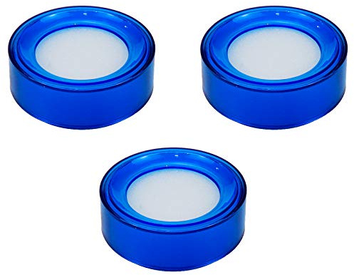 Dahszhi Desktop Sponge Finger Wet Moistener 2.7 Dia Blue - 3pcs