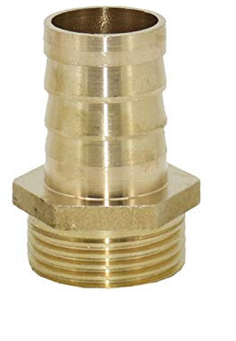 Bachangz-Tuyau Laiton 1Filetage mâle à 16 mm 19mm 20mm de 20mm de 32mm 32mm Barb Cuivre de cuivre, raccord de Tuyau en Laiton de Jardin DN15 DN20 DN25,1PCS, Tuyau d'irrigation de Jardin