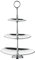 EDZARD Etagere Gulf mit 3 Ebenen, oval, Edelstahl gehämmert hochglanzpoliert, Höhe 49 cm