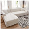Daesar Überwurf Sofabezug L Form 2er Set Ecksofa, Sofaüberwurf Polyester 235-300 Modern Beige Weiß Überzug für Sofa 3 Sitzer
