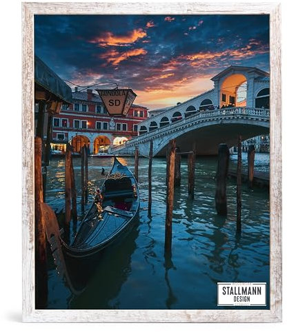 Stallmann Design Cadre photo 35 x 100 cm vintage en bois avec verre acrylique Largeur 20 mm Cadre amovible