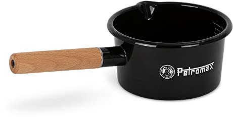 Petromax Stieltopf, schwarz, Edelstahl/Holz, ca. 1 Liter