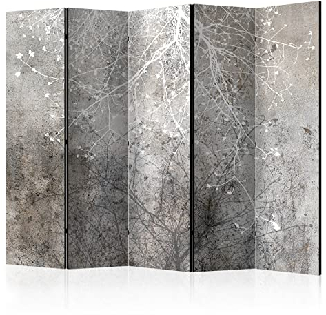 murando Akusticher Raumteiler Abstrakt Foto Paravent 225x172 cm beidseitig auf Vlies-Leinwand Bedruckt Akustikschaum Trennwand Spanische Wand Sichtschutz Home Office Textur Bäume Natur b-C-0826-z-c