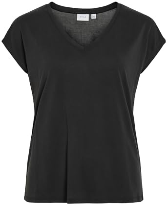 Vila Female Oberteil mit kurzen Ärmeln VIMODALA V-Ausschnitt | Short Sleeved Top