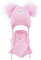 Baby Winter Mütze Mädchen Strick Bommel Babymütze Schal Set Baumwolle gefüttert, Größe: 44-46