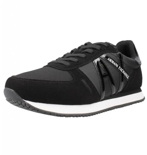 Armani Exchange Damen Rio Side Logo Sneaker, Black, 37 EU